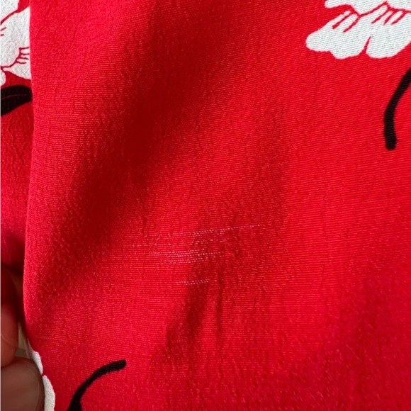 Zara red floral v-neck blouse [Free add on with purchase] - Picture 7 of 7